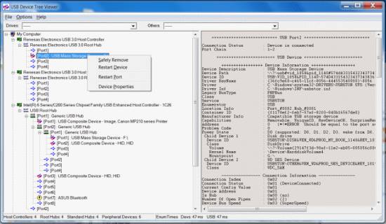 USB Device Tree Viewer программа для получения детальной информации об usb устройствах в Windows