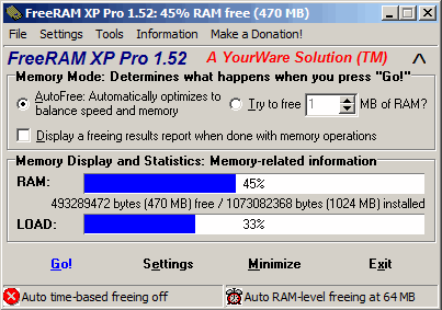 Скачать бесплатно FreeRAM XP Pro