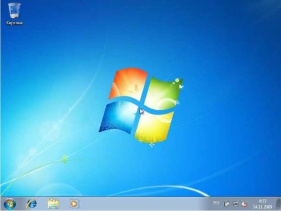 Радуемся установленной Windows 7